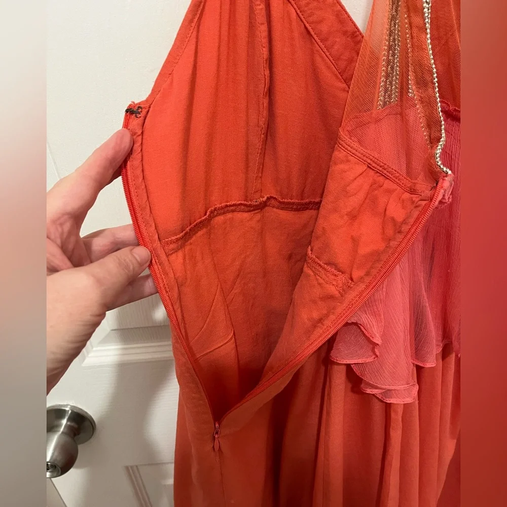 Free People One Enchanted Evening Open Back Beaded Dress S/P - Picture 8 of 13